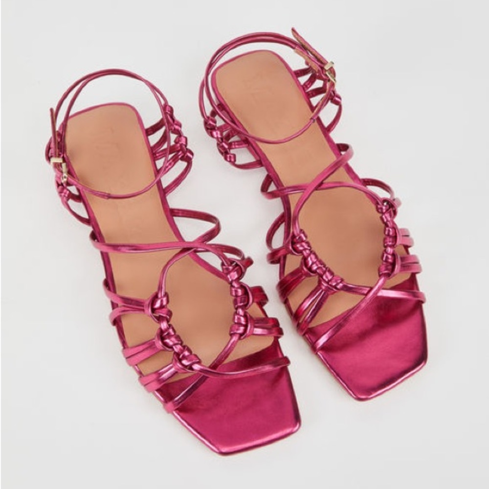 MAX&Co. Trentino Sandals in Metallic Pink/ Size EU 39
